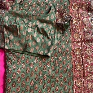 zardosi work georgette katan saree